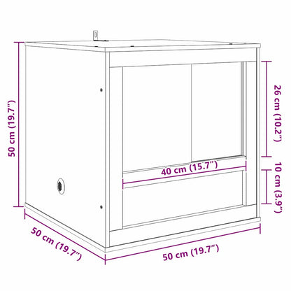 Terrarium Braun 50 x 50 x 50 cm OSB