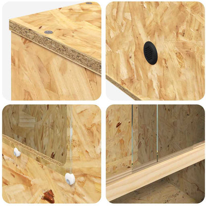 Terrarium Braun 50 x 50 x 100 cm OSB