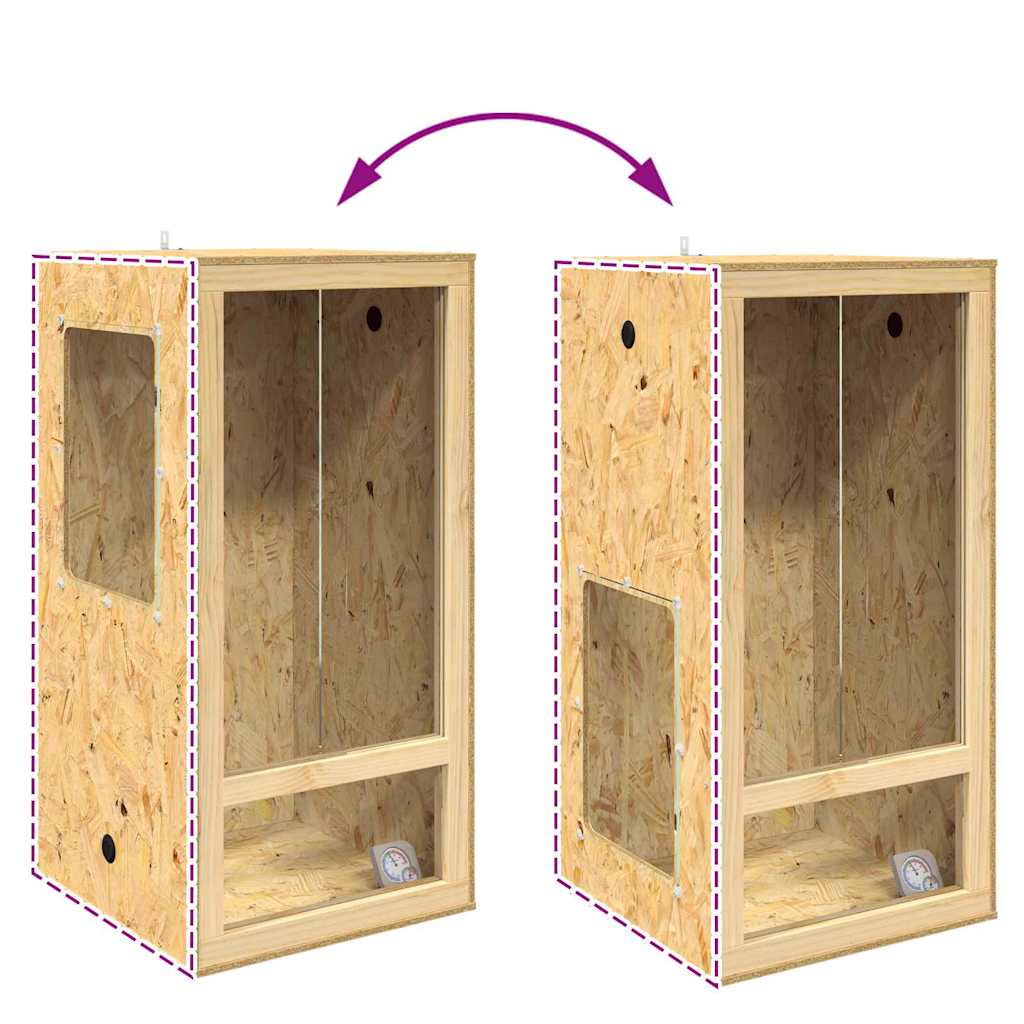 Terrarium Braun 50 x 50 x 100 cm OSB