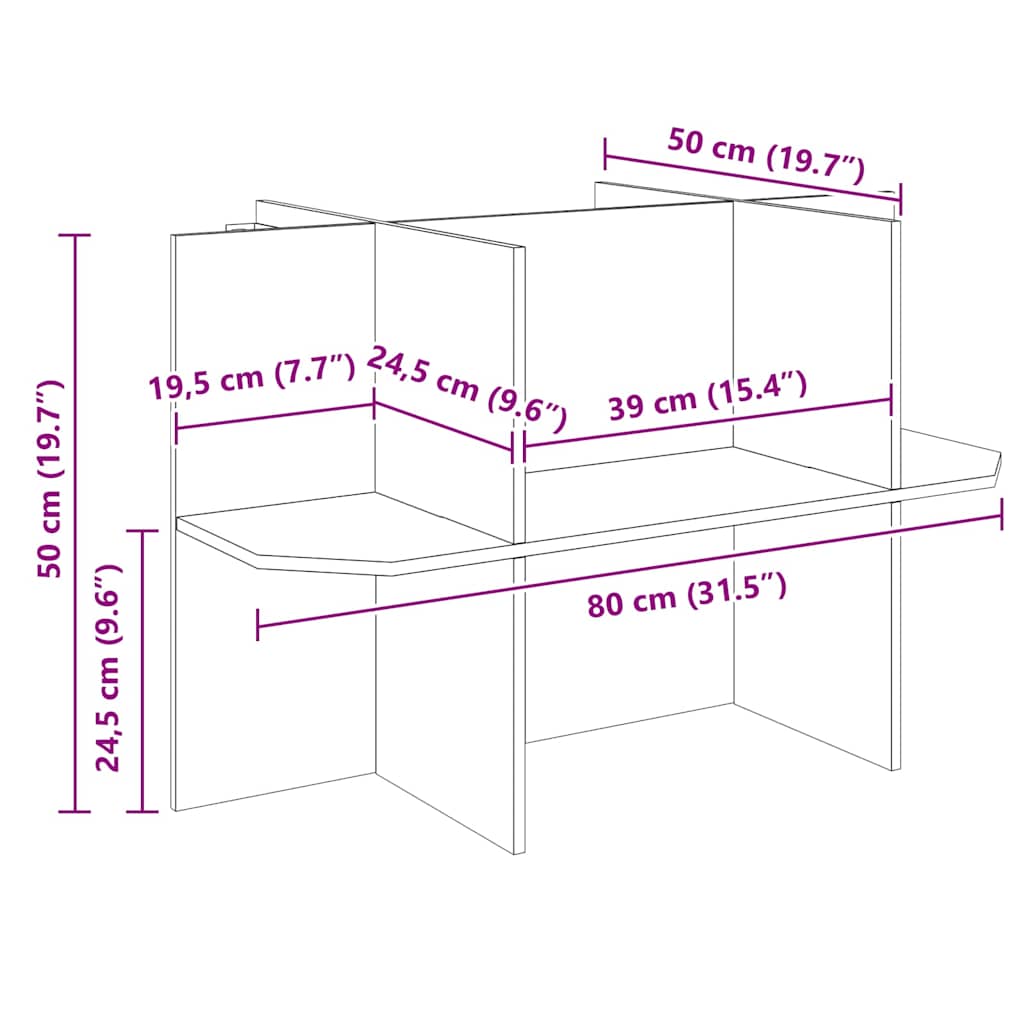 Terrarienbasis Braun 80 x 50 x 50 cm OSB