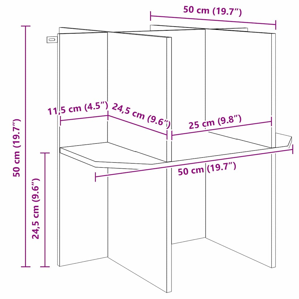 Terrarienbasis Braun 50 x 50 x 50 cm OSB