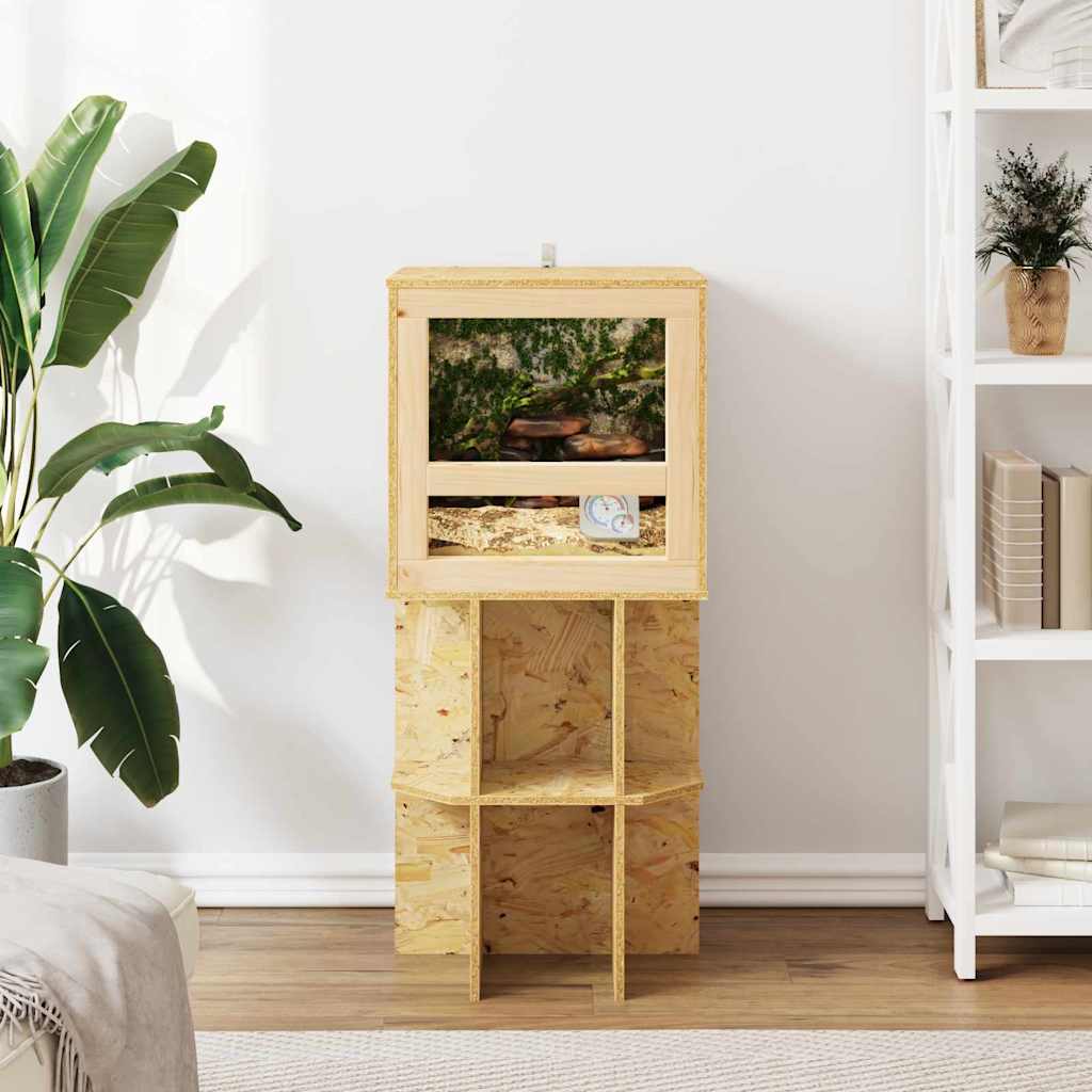 Terrarienbasis mit Regal Braun 40 x 40 x 50 cm OSB