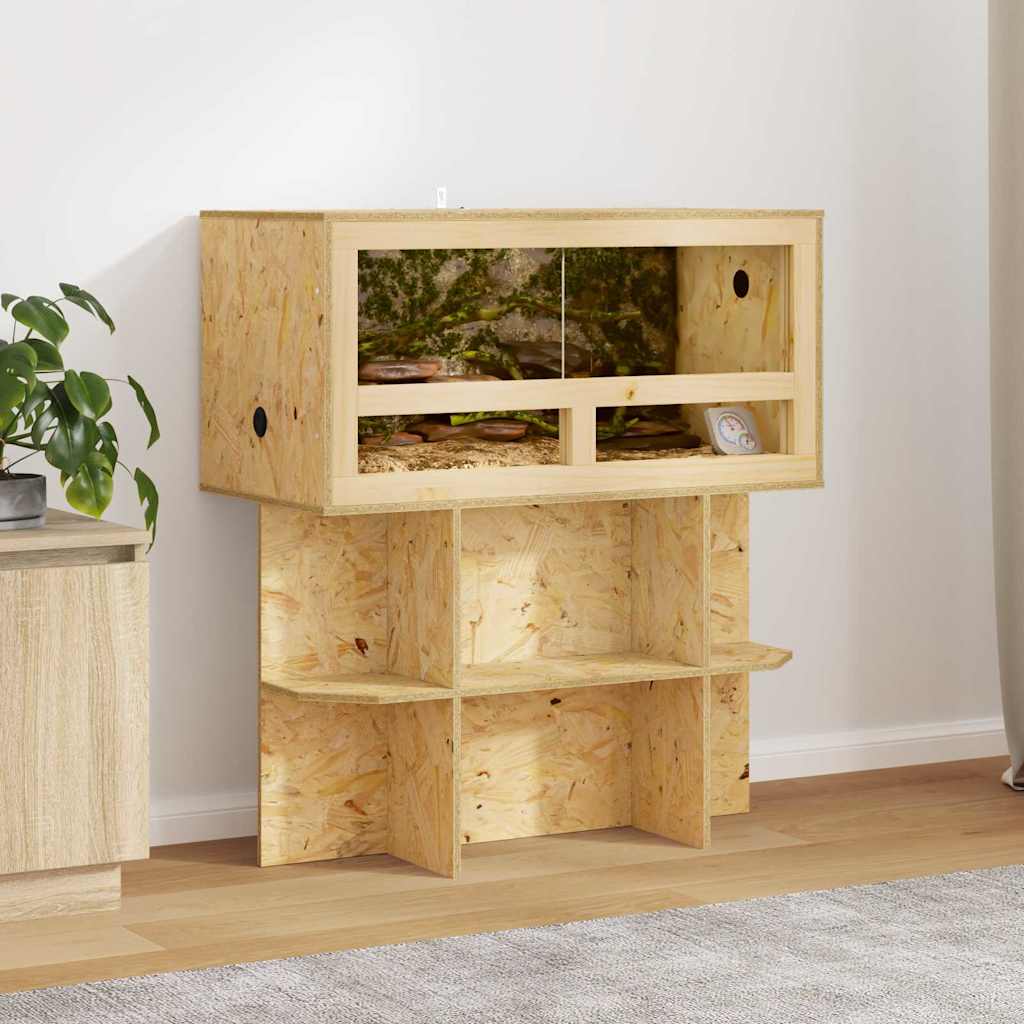 Terrarienbasis mit Regal Braun 80 x 40 x 50 cm OSB