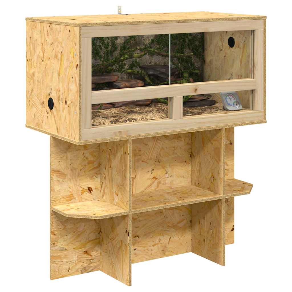 Terrarienbasis mit Regal Braun 80 x 40 x 50 cm OSB