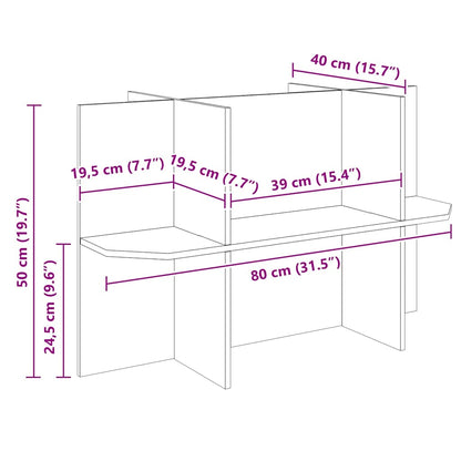 Terrarienbasis mit Regal Braun 80 x 40 x 50 cm OSB