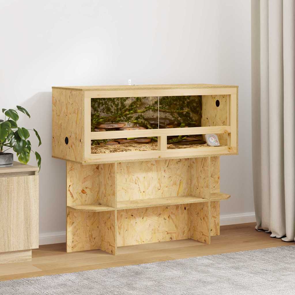 Terrarienbasis mit Regal Braun 100 x 40 x 50 cm OSB