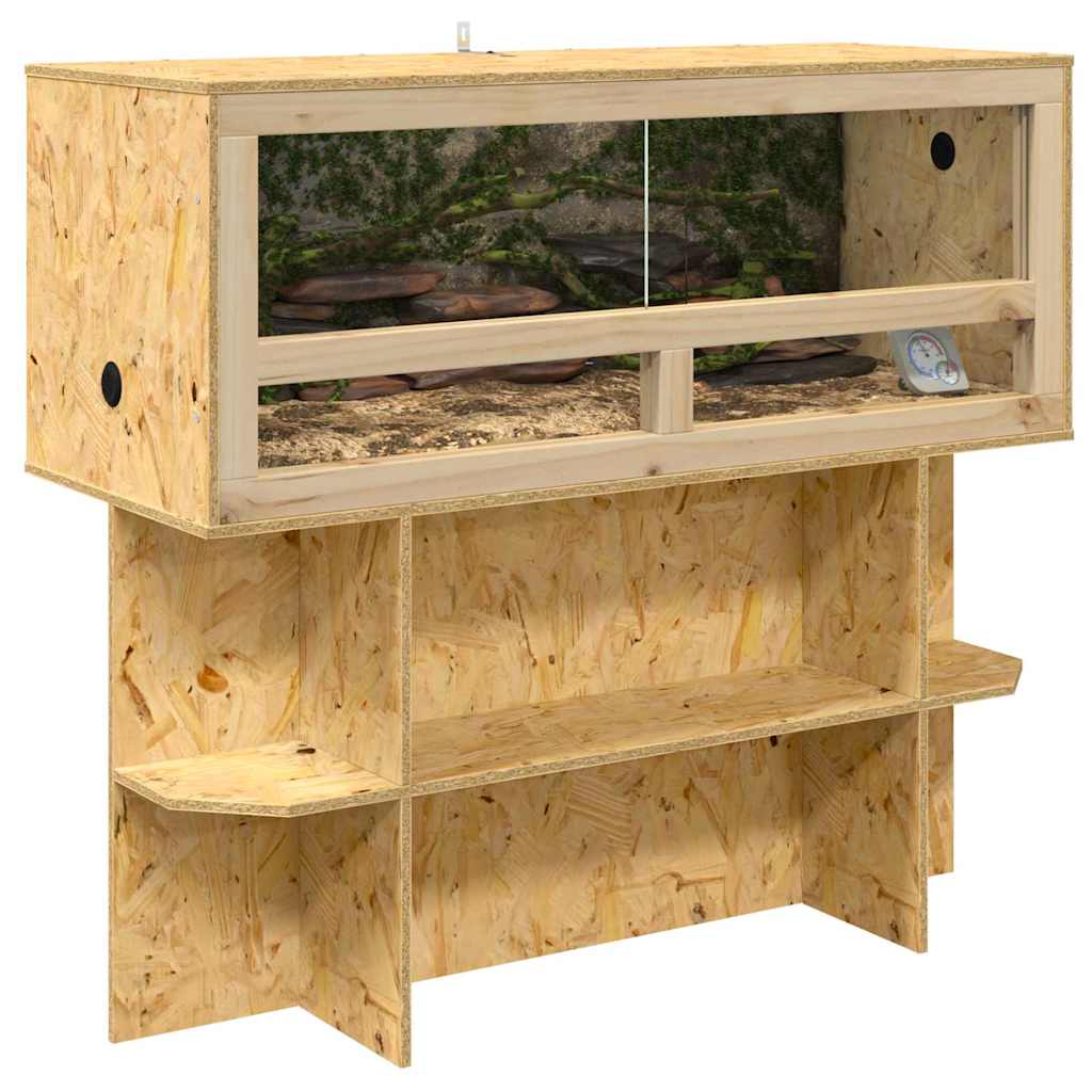 Terrarienbasis mit Regal Braun 100 x 40 x 50 cm OSB