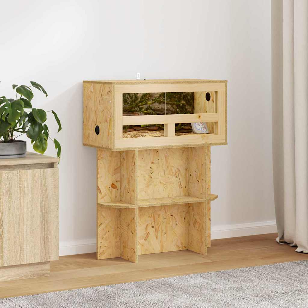 Terrarienbasis mit Regal Braun 60 x 30 x 50 cm OSB