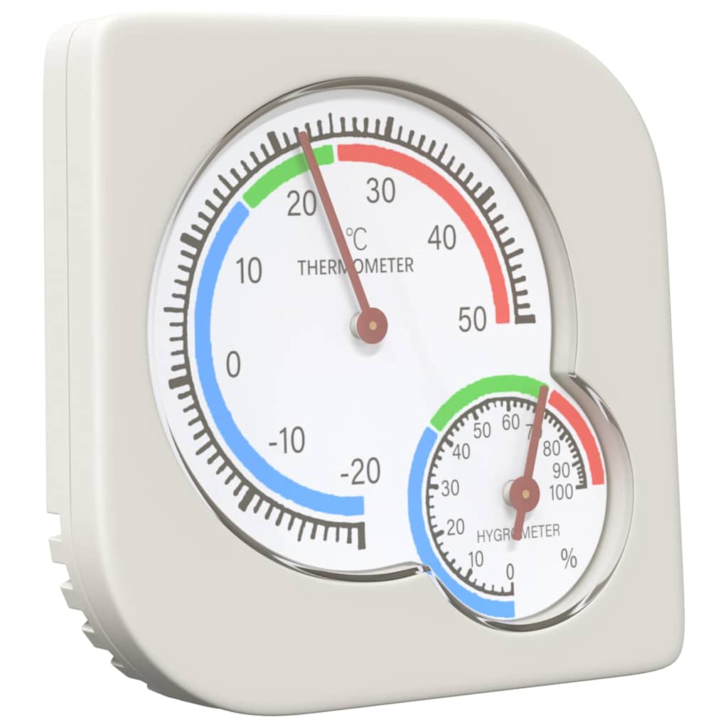 Thermo-Hygrometer Weiß 7,5 x 7,5 x 1,2 cm ABS