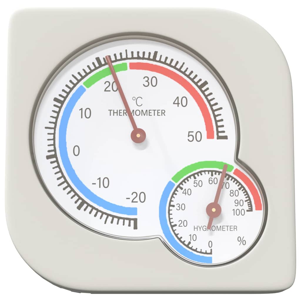 Thermo-Hygrometer Weiß 7,5 x 7,5 x 1,2 cm ABS