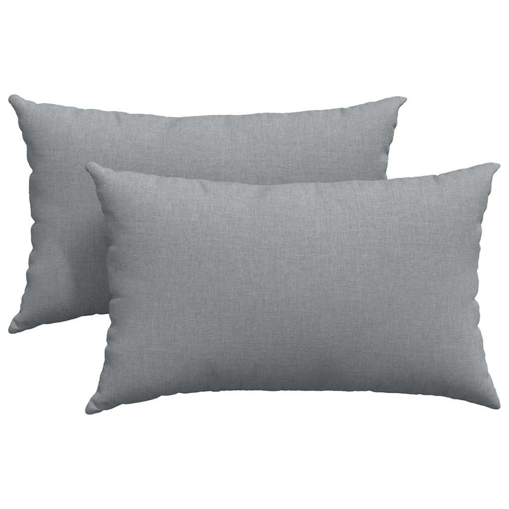 Sofakissen 2 stk. Stoff Hellgrau 50 x 30 cm