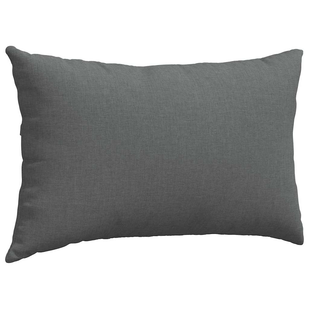 Sofakissen 2 stk. Stoff Dunkelgrau 50 x 30 cm