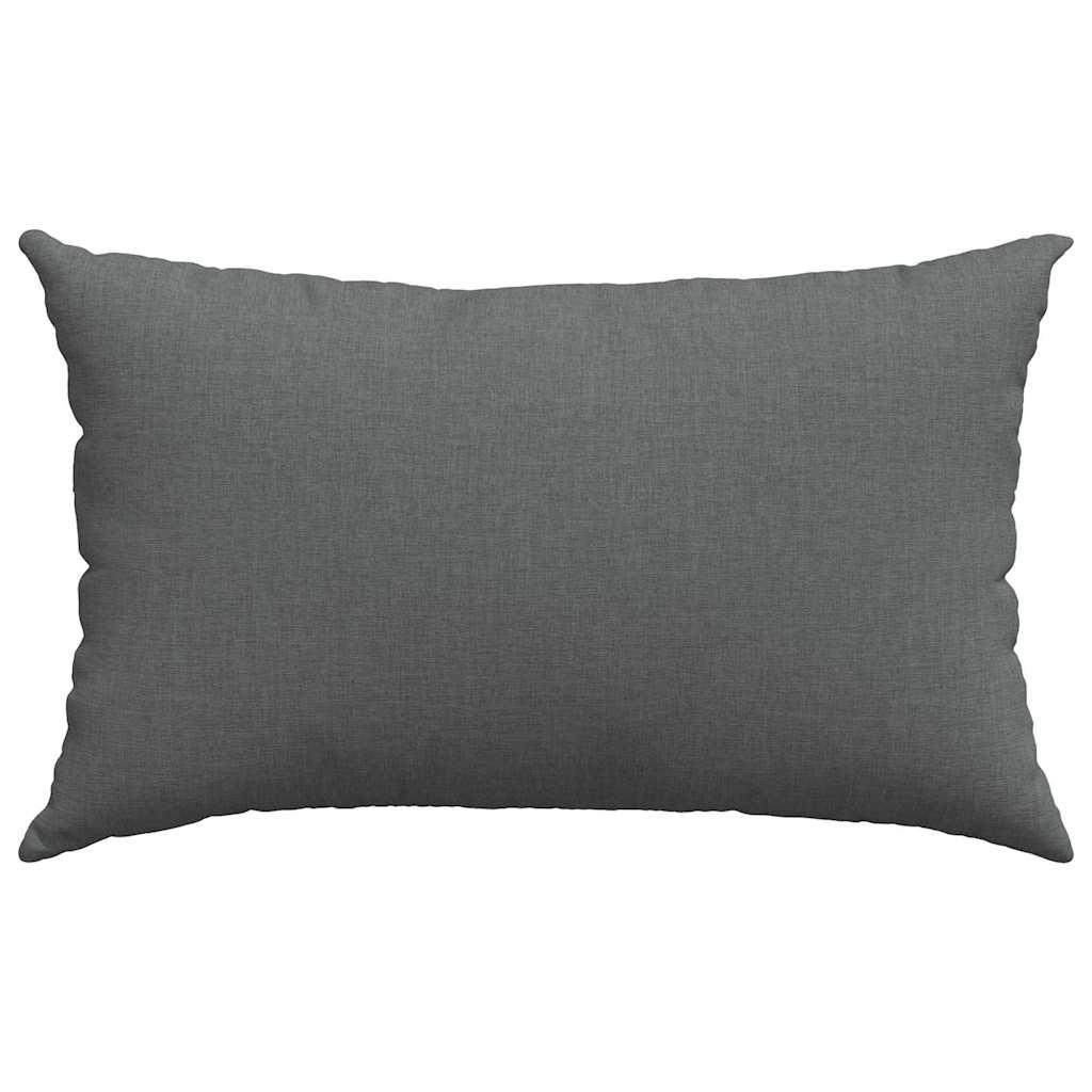 Sofakissen 2 stk. Stoff Dunkelgrau 50 x 30 cm