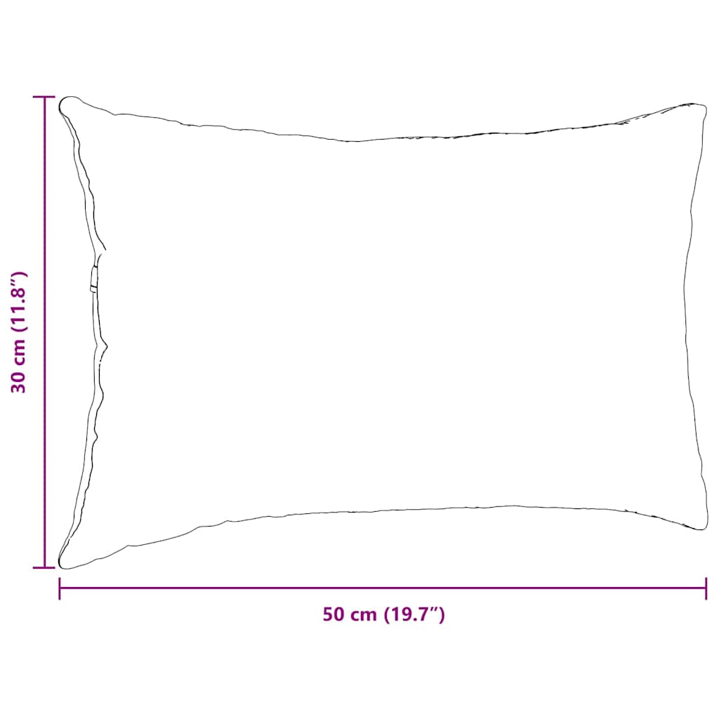 Sofakissen 2 stk. Stoff Dunkelgrau 50 x 30 cm