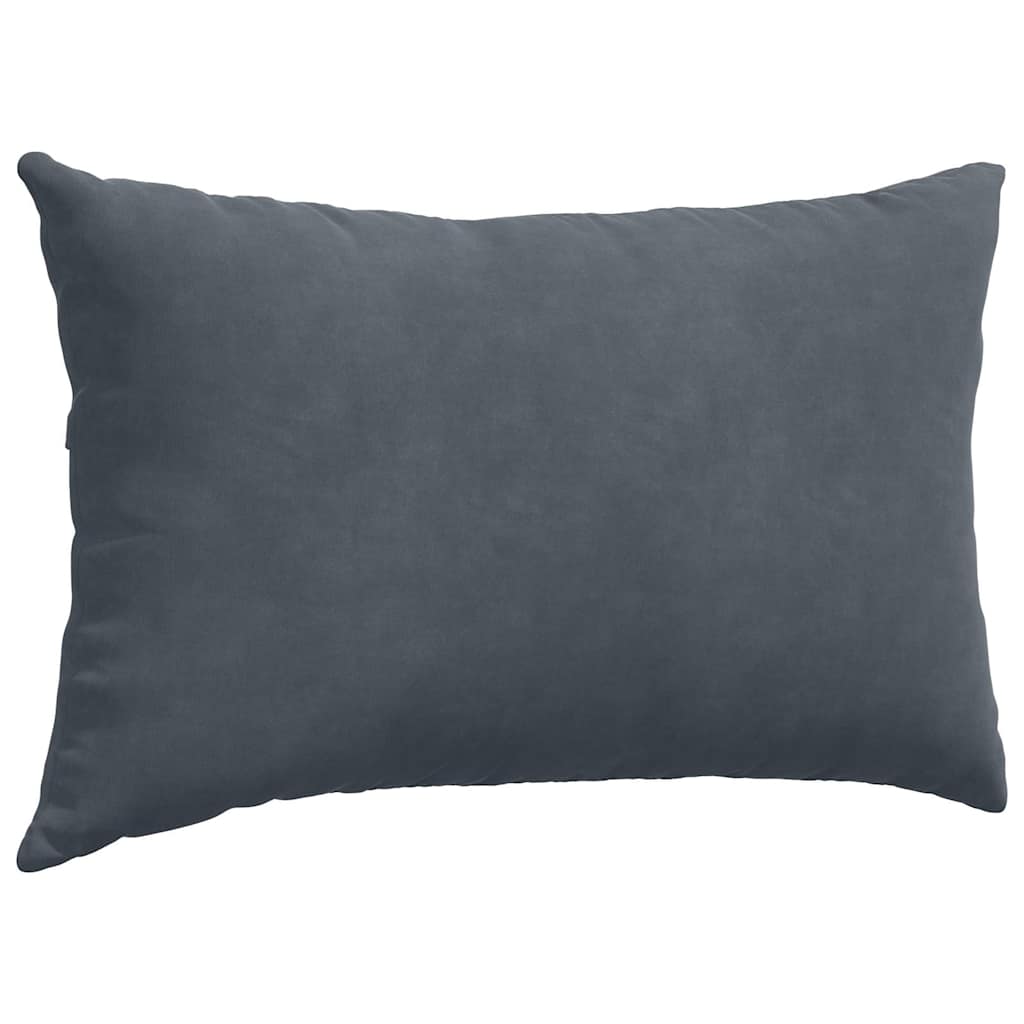 Sofakissen 2 pcs Dunkelgrau 50 x 30 cm Cordstoff