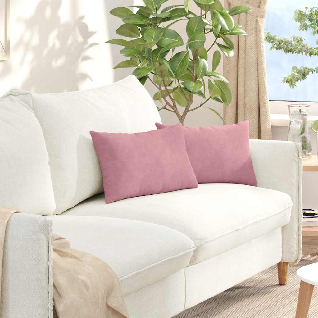 Sofakissen 2 pcs Rosa 50 x 30 cm Cordstoff