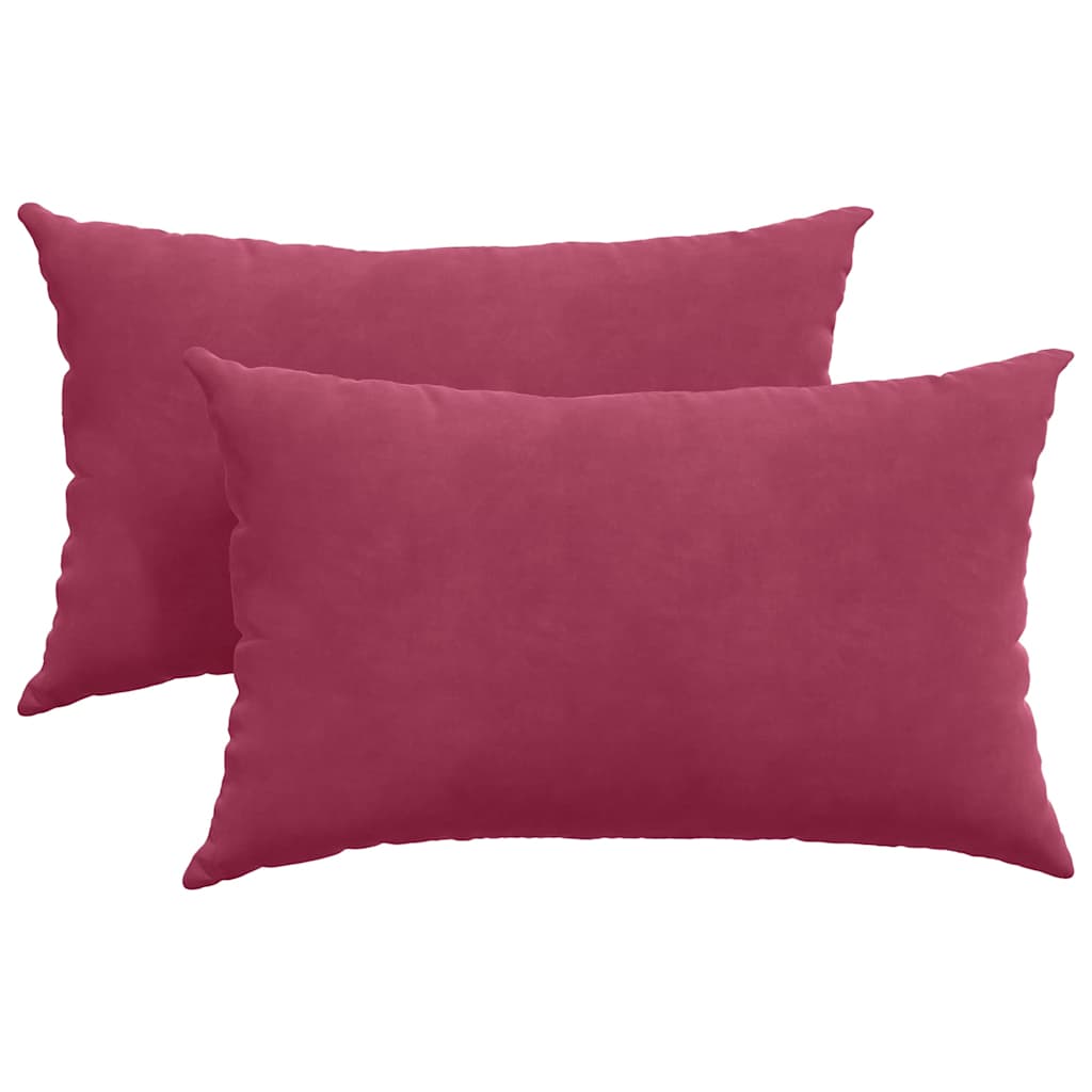Sofakissen 2 pcs Weinrot 50 x 30 cm Cordstoff
