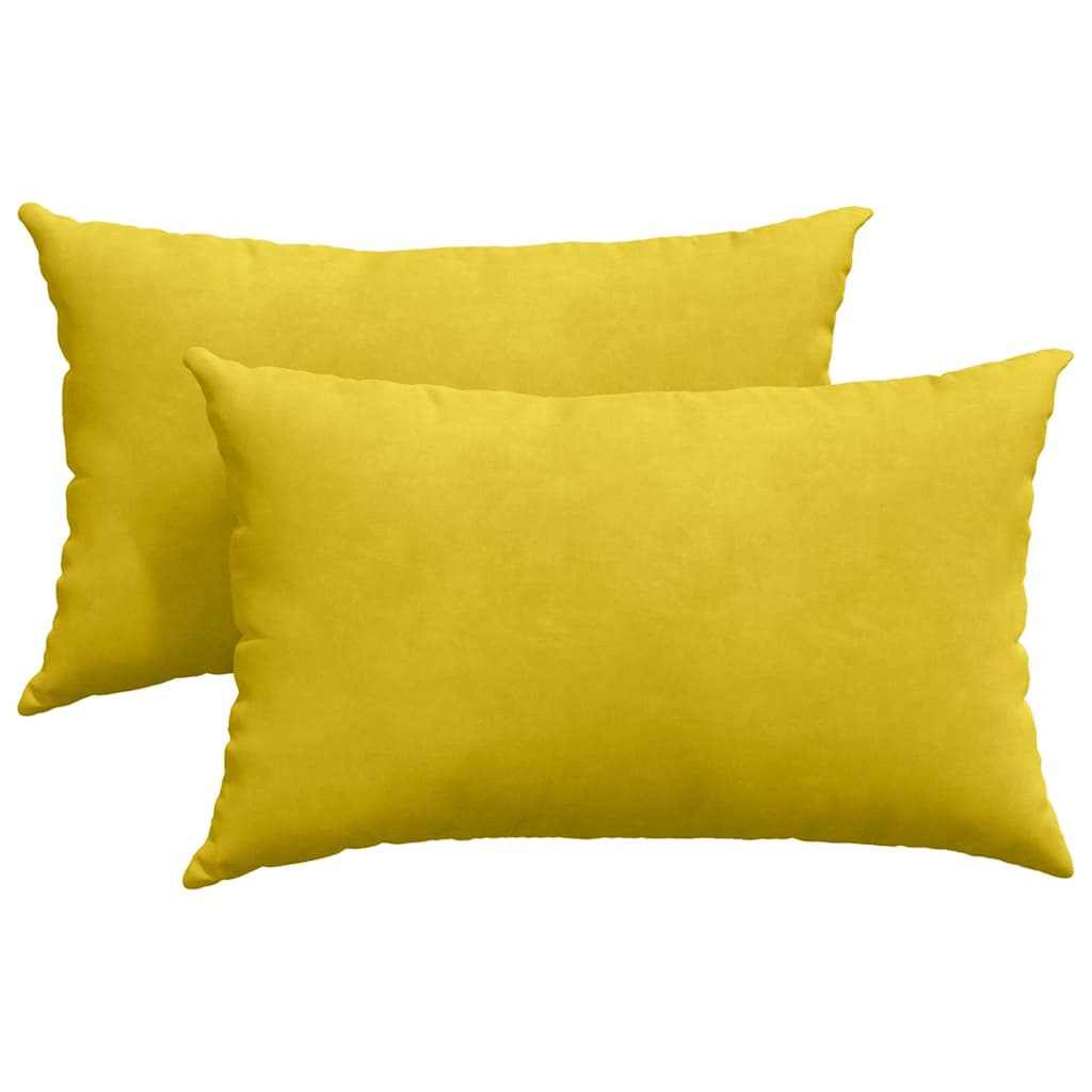 Sofakissen 2 pcs Gelb 50 x 30 cm Cordstoff