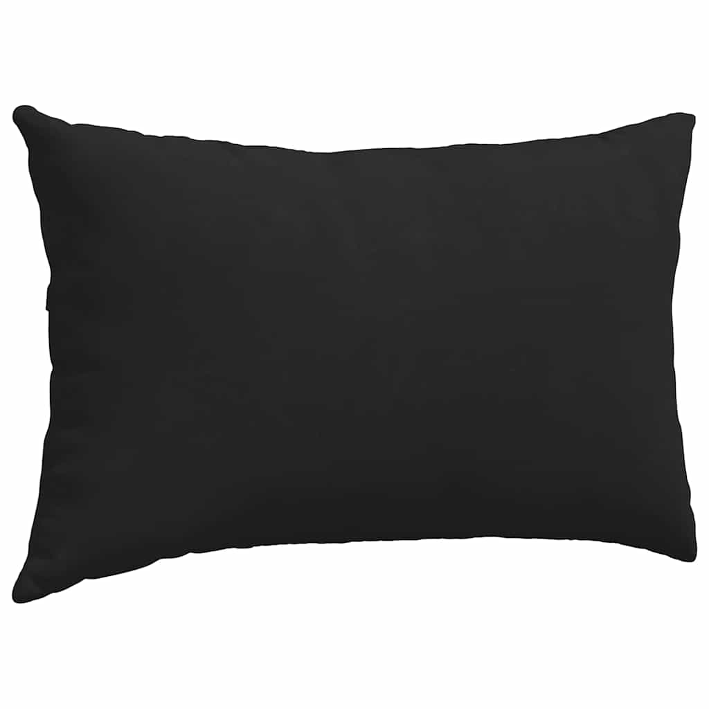 Sofakissen 2 Stk. Stoff Schwarz 50 x 30 cm