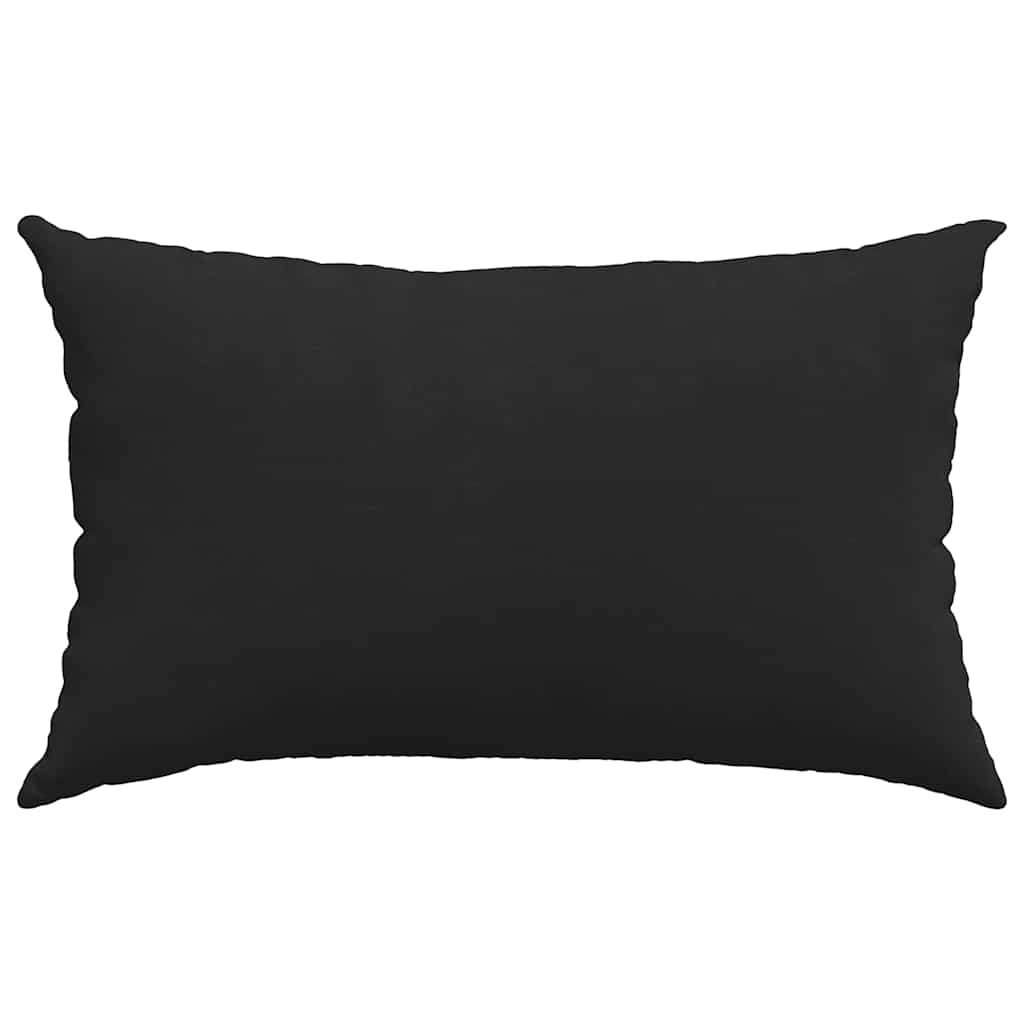 Sofakissen 2 Stk. Stoff Schwarz 50 x 30 cm