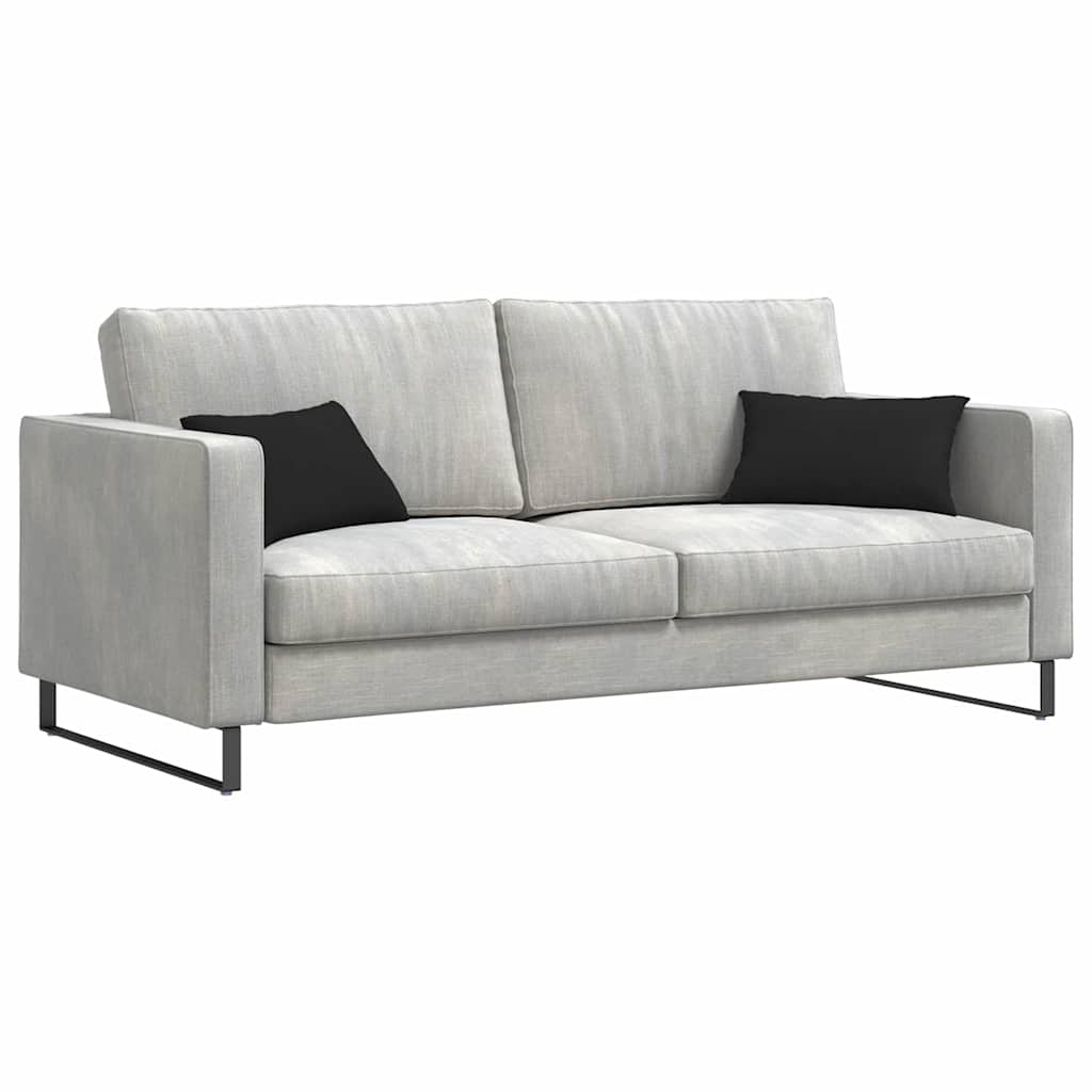 Sofakissen 2 Stk. Stoff Schwarz 50 x 30 cm