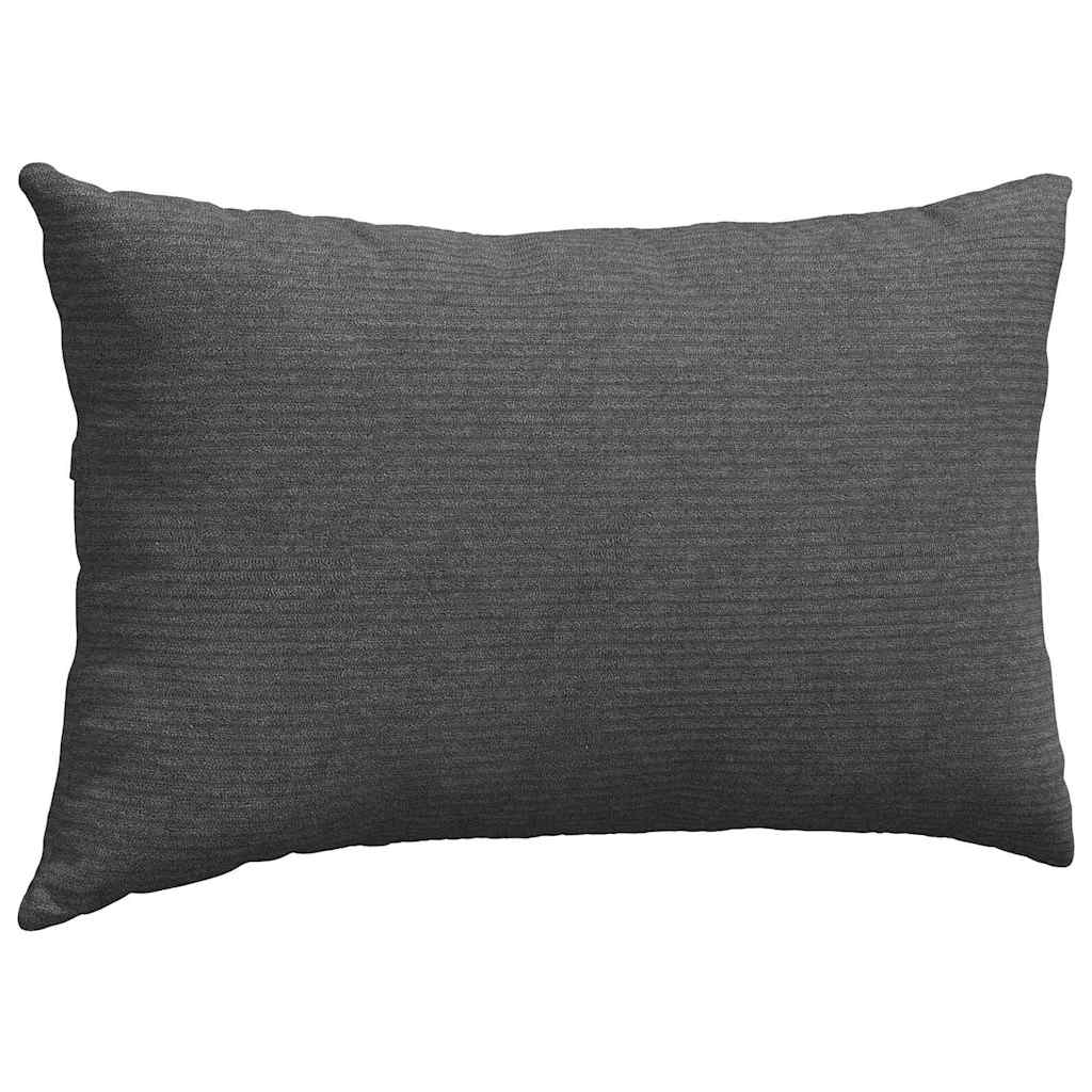Sofakissen 2 pcs Dunkelgrau 50 x 30 cm Cordstoff