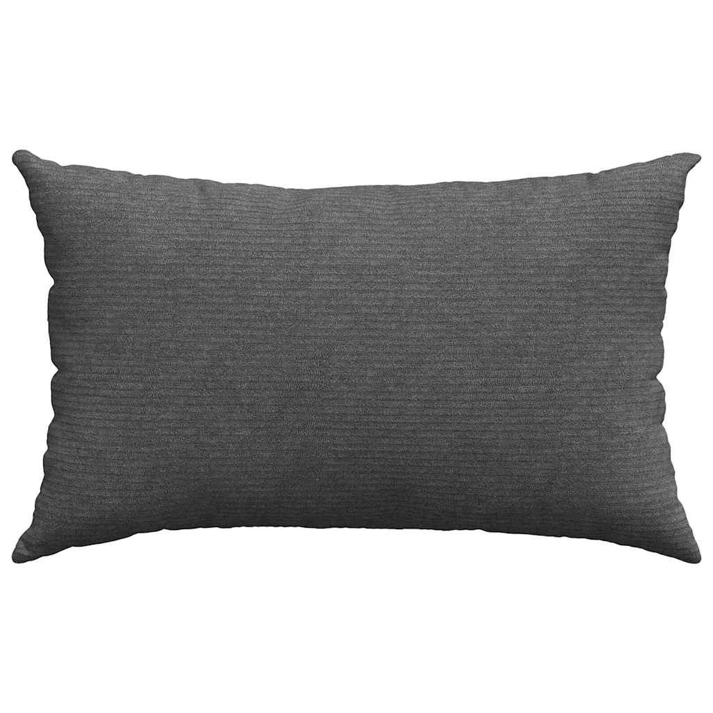 Sofakissen 2 pcs Dunkelgrau 50 x 30 cm Cordstoff