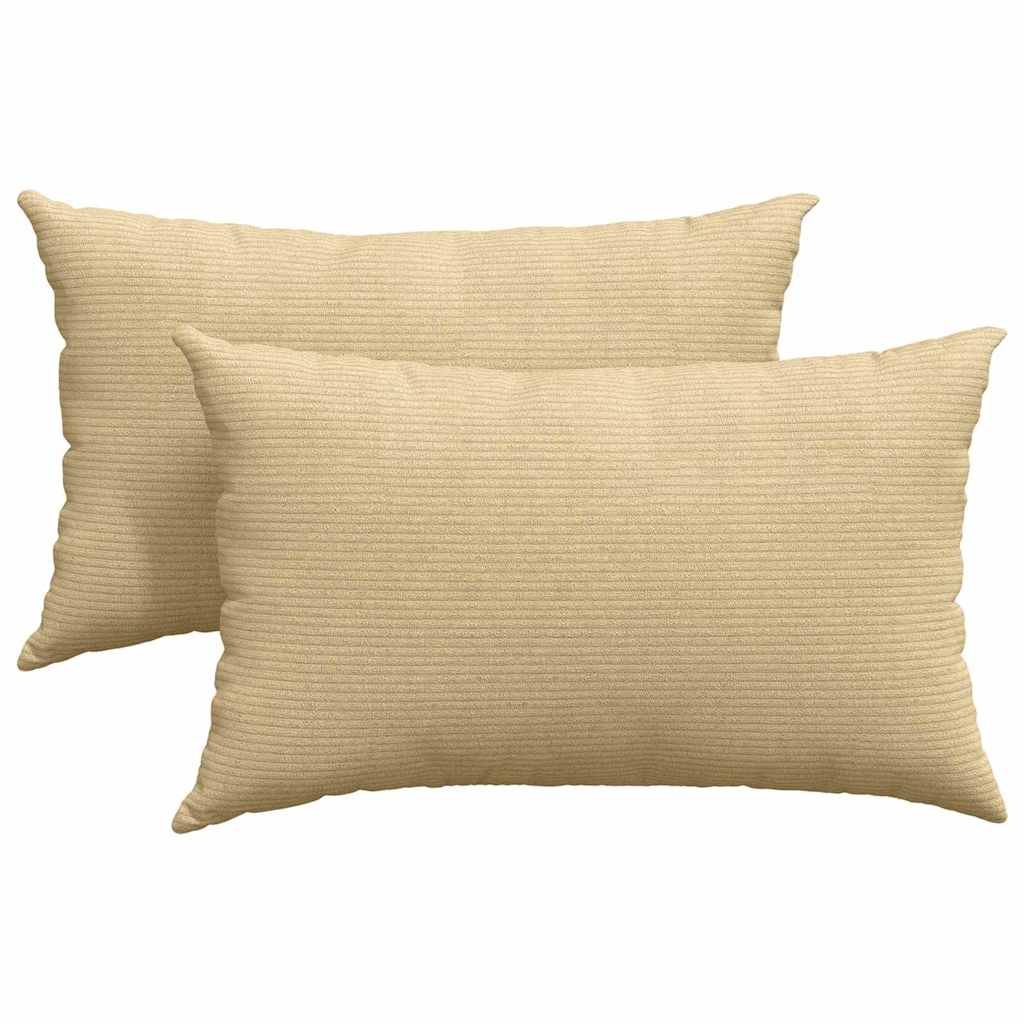 Sofakissen 2 pcs Grau-Grün 50 x 30 cm Cordstoff