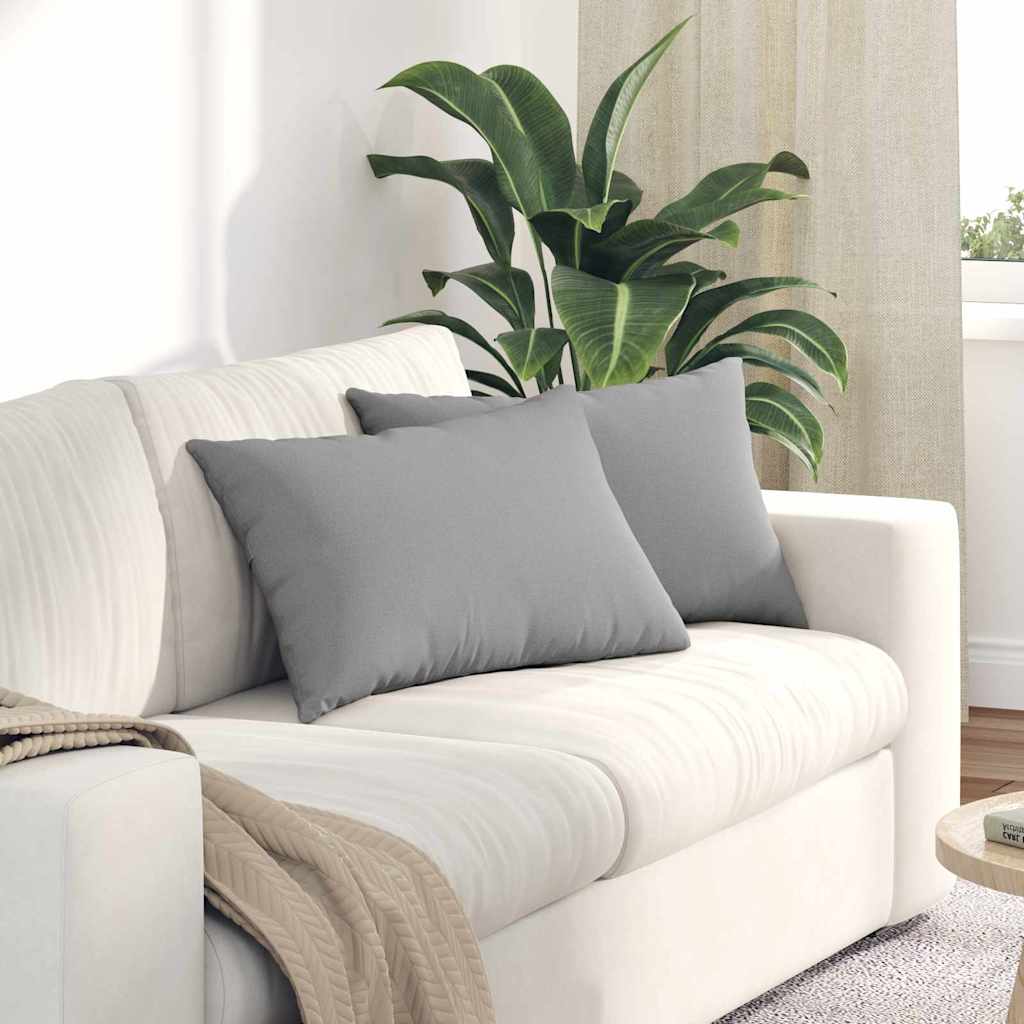 Sofakissen 2 stk. Stoff Wolkengrau 60 x 40 cm