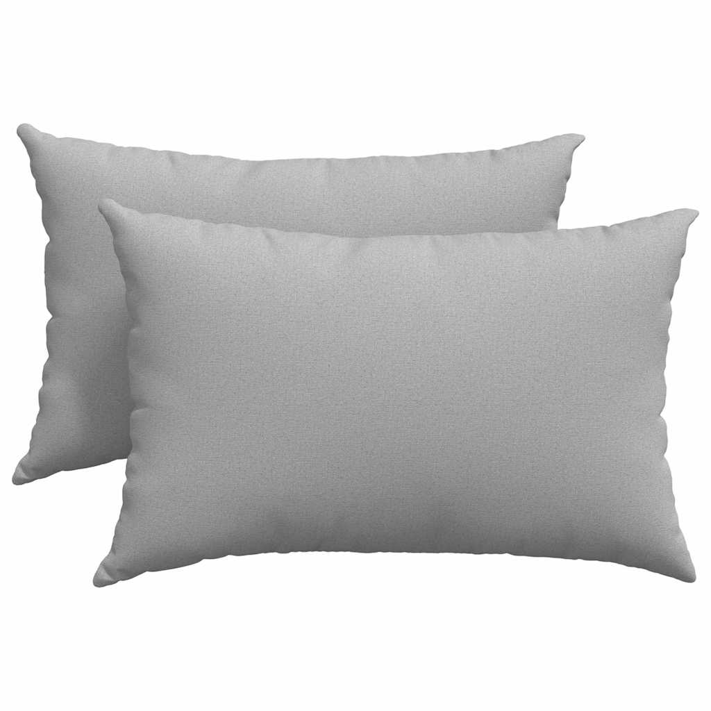 Sofakissen 2 stk. Stoff Wolkengrau 60 x 40 cm