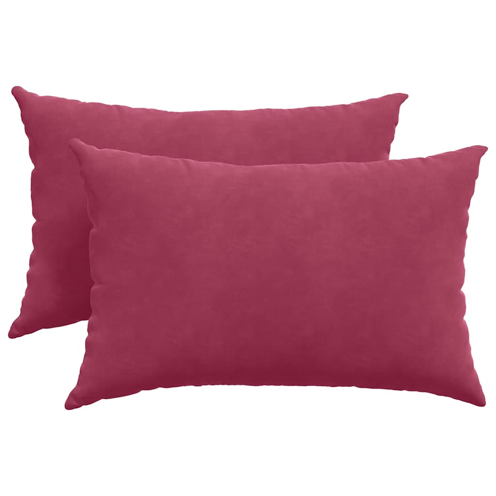 Sofakissen 2 pcs Weinrot 60 x 40 cm Cordstoff