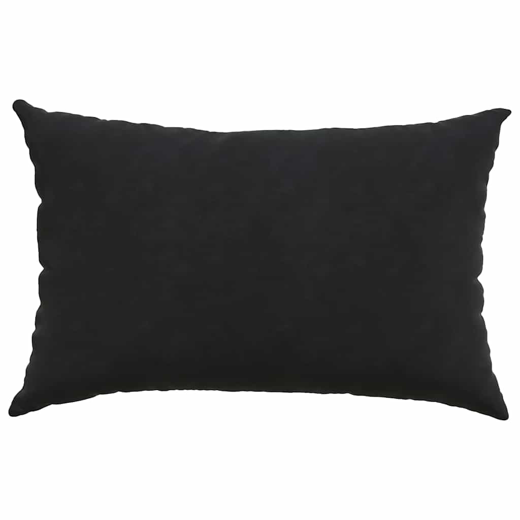 Sofakissen 2 pcs Schwarz 60 x 40 cm Cordstoff