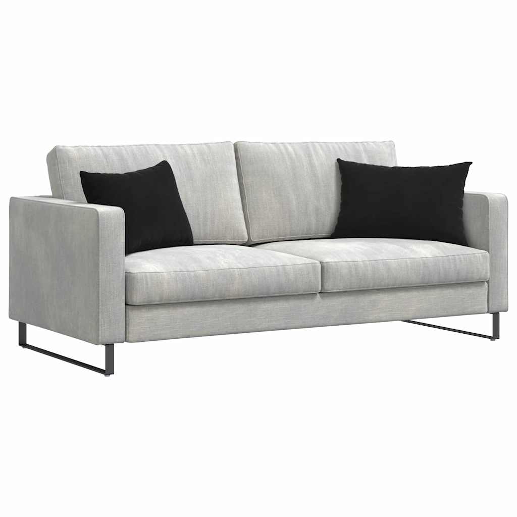 Sofakissen 2 pcs Schwarz 60 x 40 cm Cordstoff