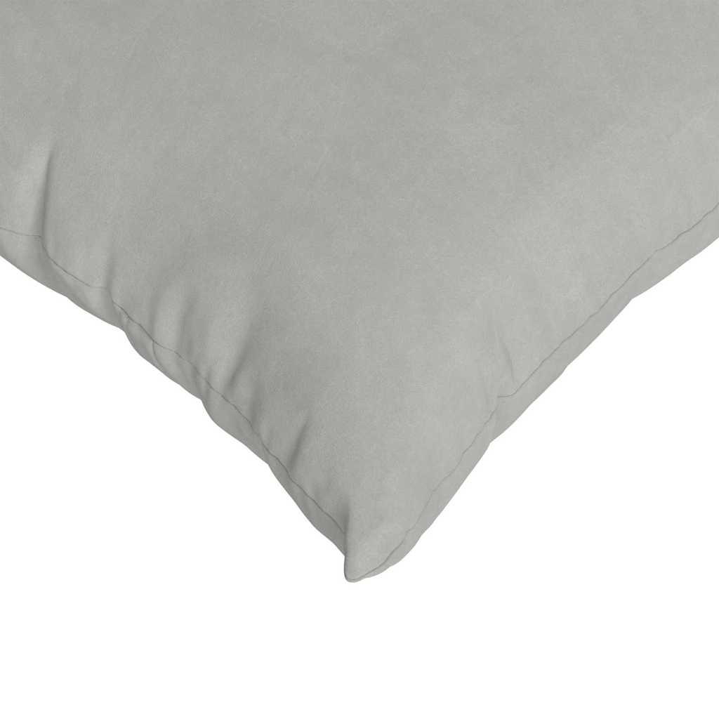 Sofakissen 2 Stk. Stoff Hellgrau 60 x 40 cm