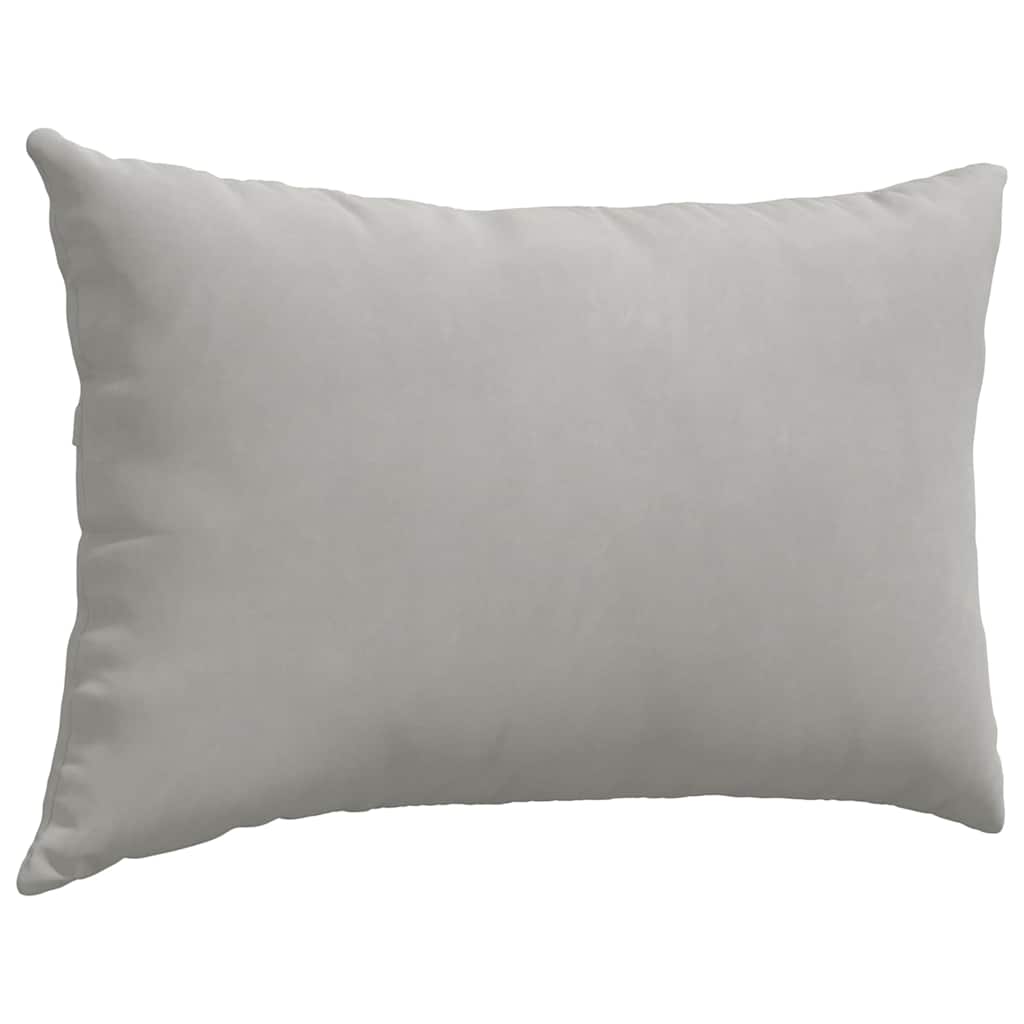 Sofakissen 2 Stk. Stoff Hellgrau 60 x 40 cm