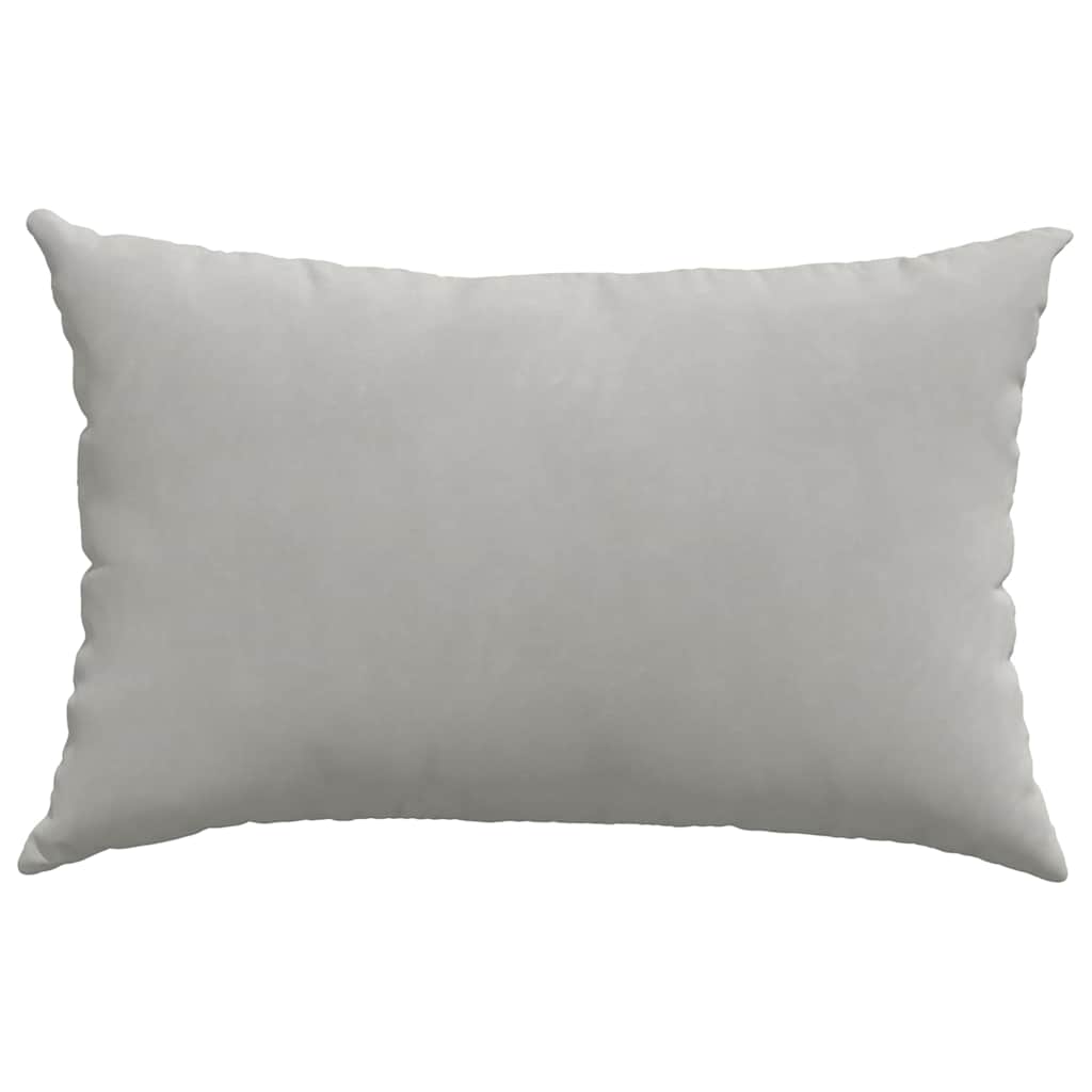 Sofakissen 2 Stk. Stoff Hellgrau 60 x 40 cm