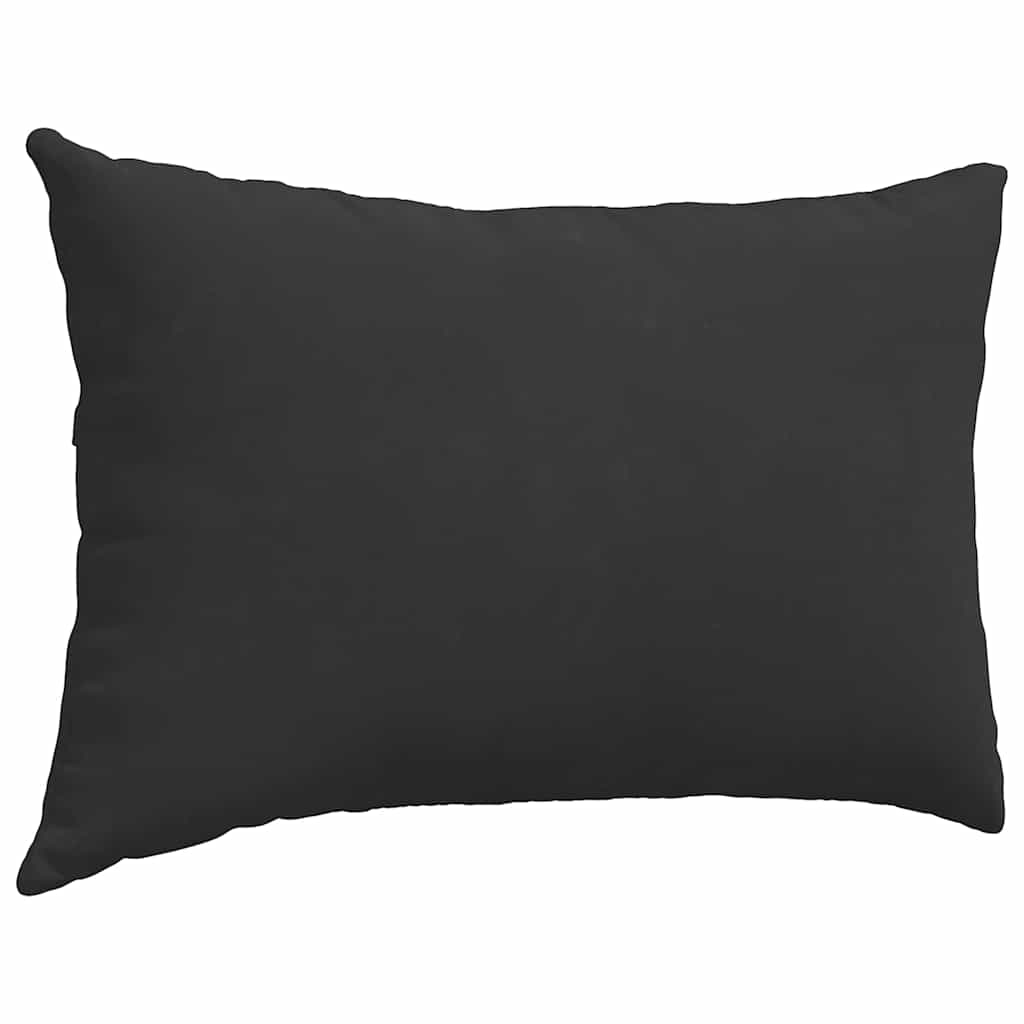 Sofakissen 2 Stk. Stoff Schwarz 60 x 40 cm