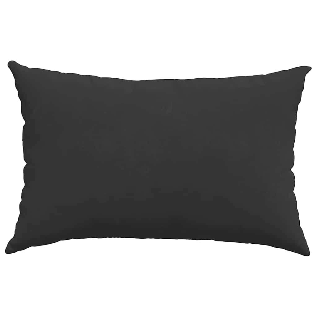 Sofakissen 2 Stk. Stoff Schwarz 60 x 40 cm