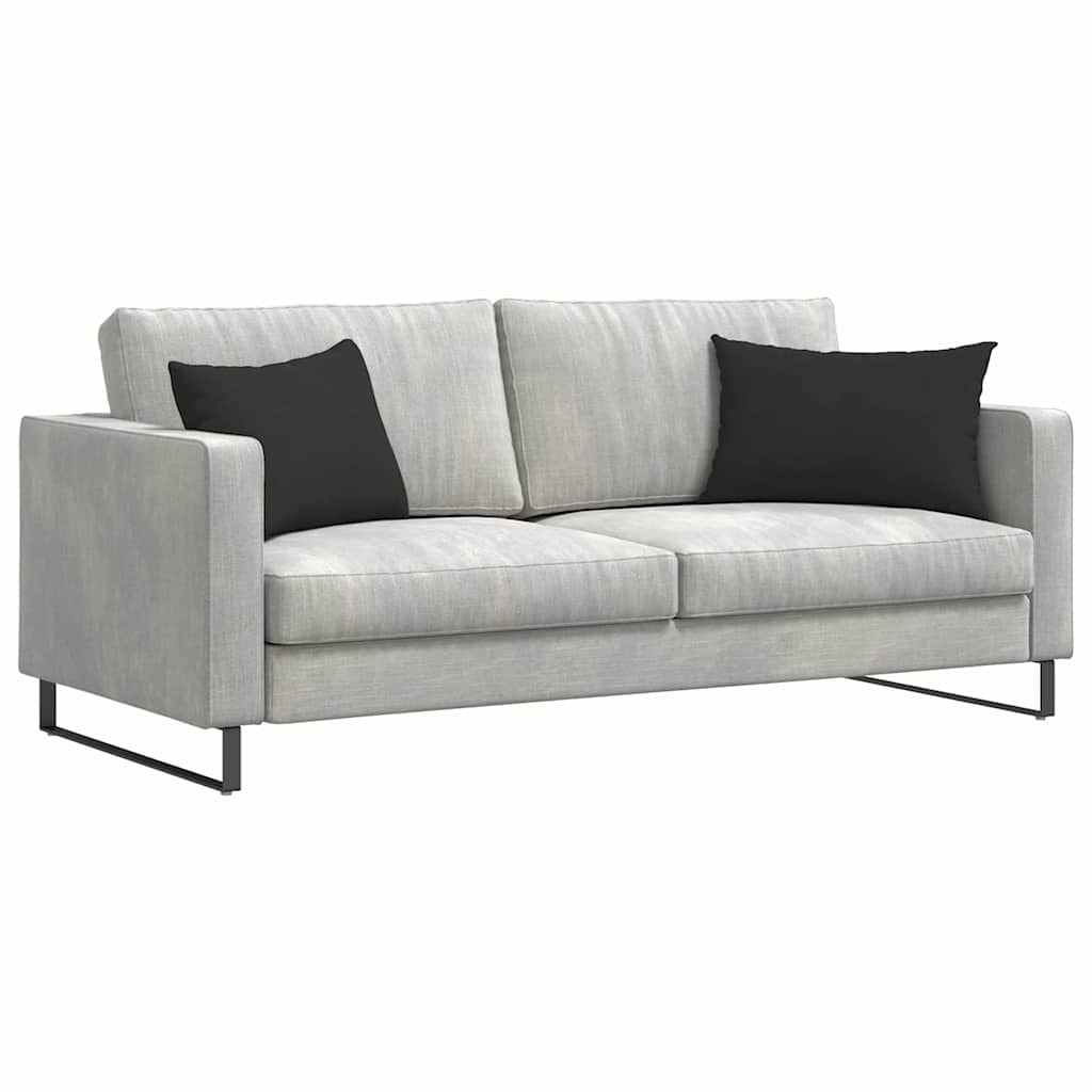 Sofakissen 2 Stk. Stoff Schwarz 60 x 40 cm