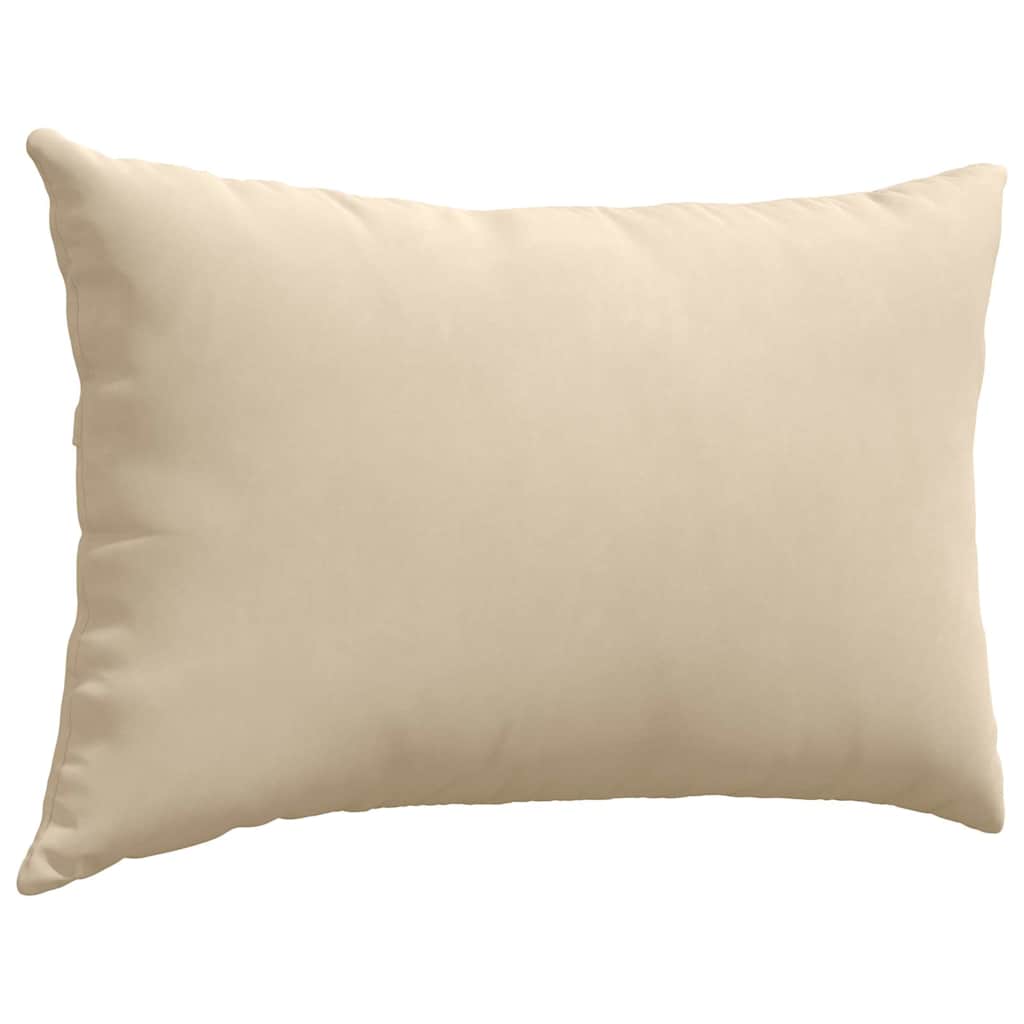 Sofakissen 2 Stk. Stoff Creme 60 x 40 cm