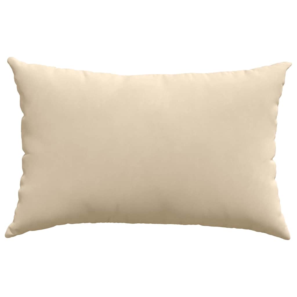 Sofakissen 2 Stk. Stoff Creme 60 x 40 cm
