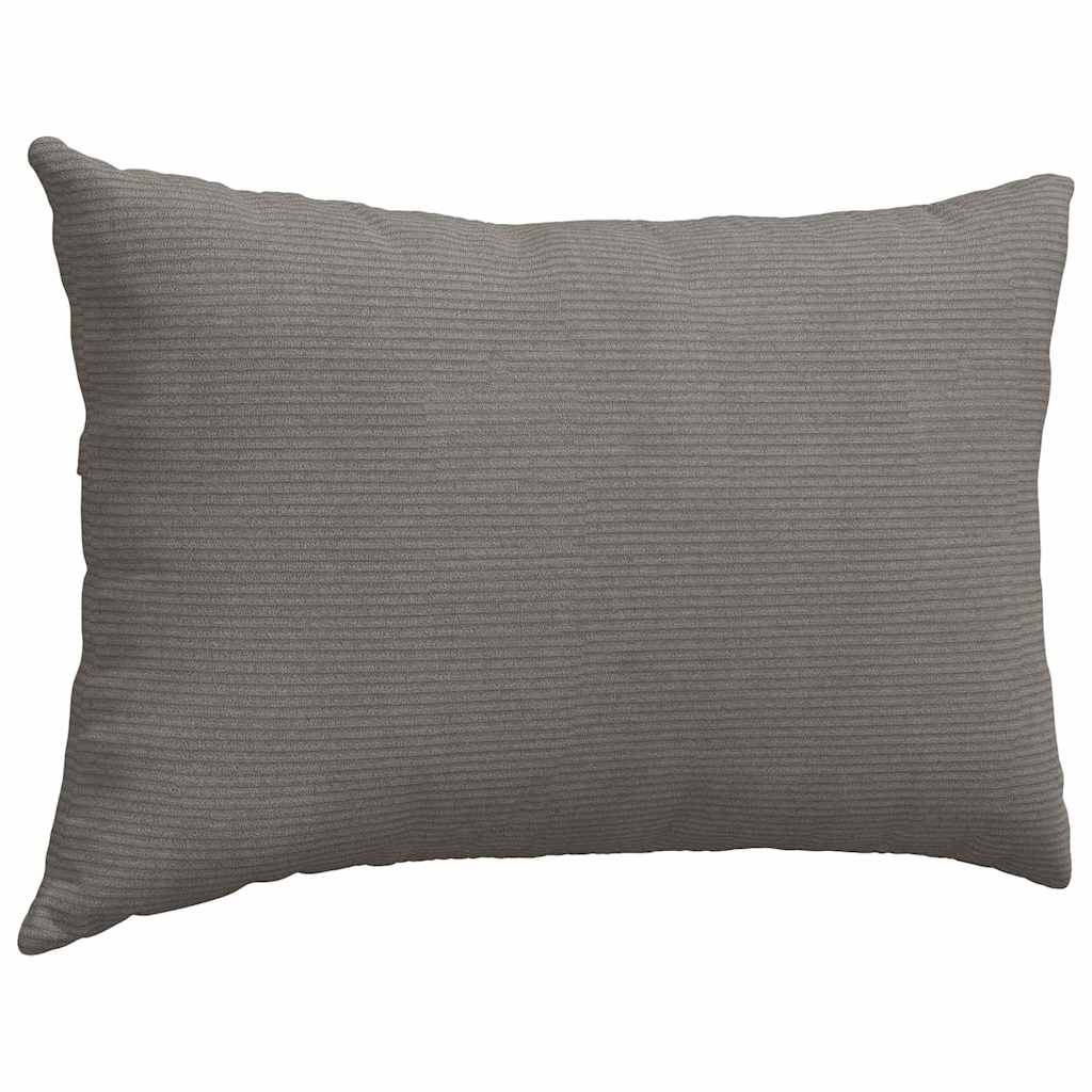 Sofakissen 2 pcs Hellgrau 60 x 40 cm Cordstoff