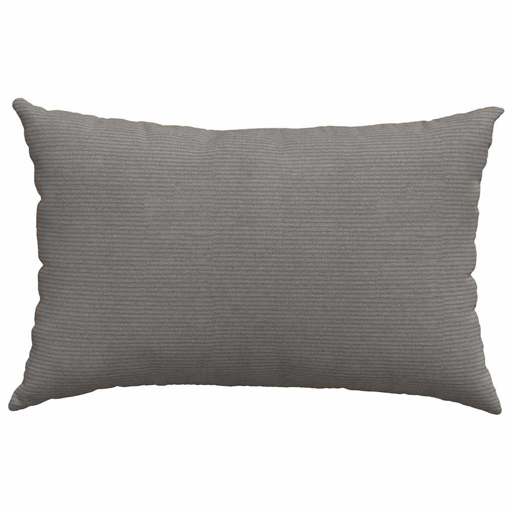 Sofakissen 2 pcs Hellgrau 60 x 40 cm Cordstoff