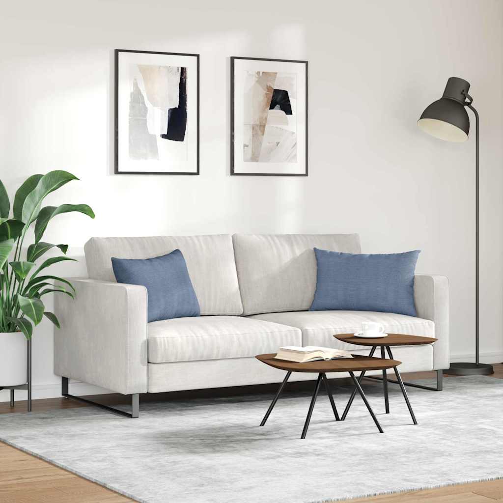 Sofakissen 2 pcs Blau 60 x 40 cm Cordstoff