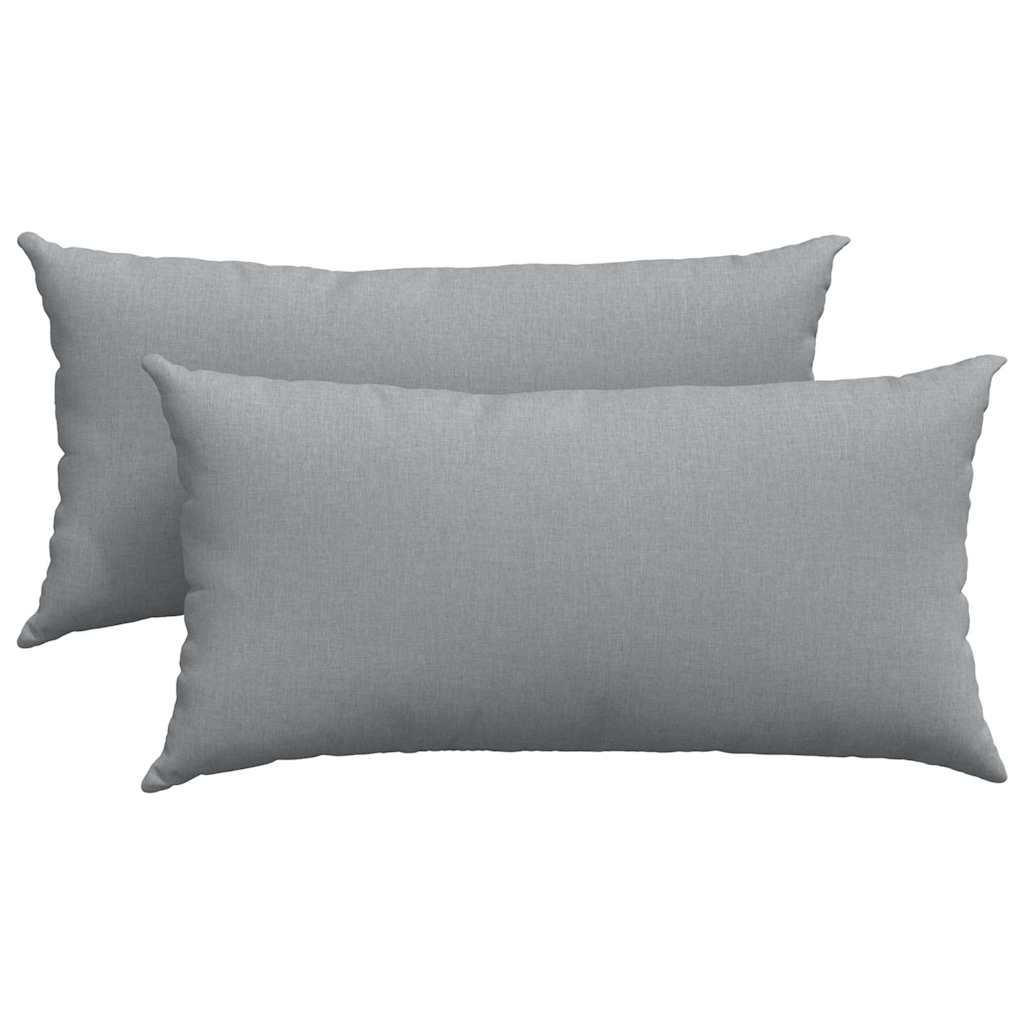 Sofakissen 2 stk. Stoff Hellgrau 80 x 40 cm
