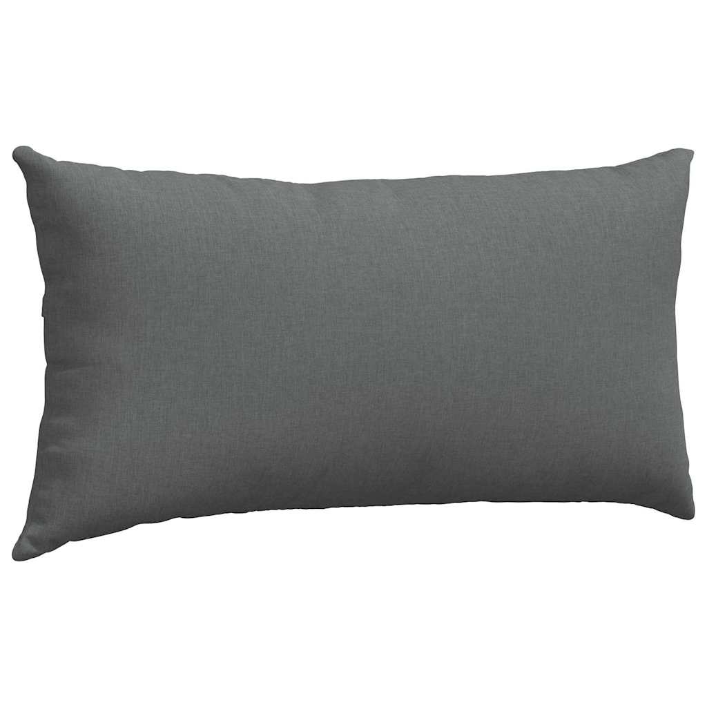 Sofakissen 2 stk. Stoff Dunkelgrau 80 x 40 cm