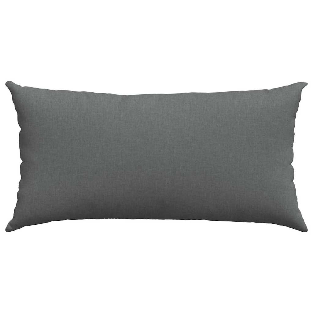 Sofakissen 2 stk. Stoff Dunkelgrau 80 x 40 cm