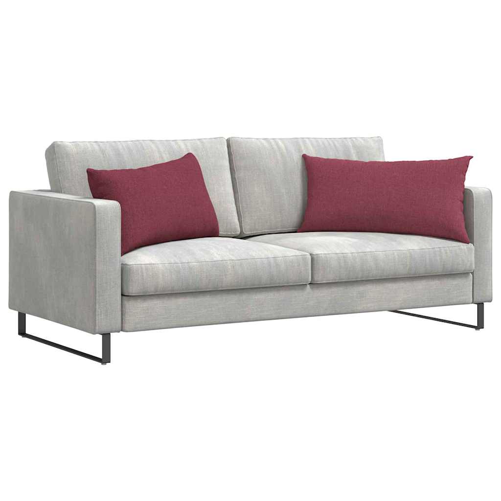 Sofakissen 2 stk. Stoff Weinrot 80 x 40 cm
