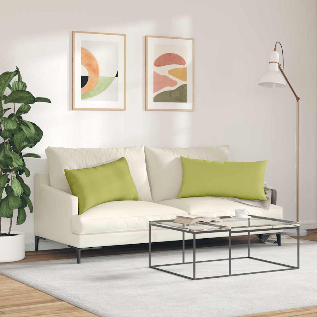 Sofakissen 2 stk. Stoff Hellgrün 80 x 40 cm