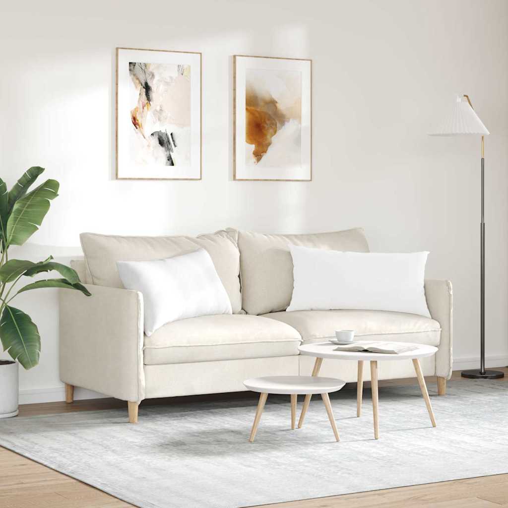 Sofakissen 2 stk. Stoff Weiß 80 x 40 cm